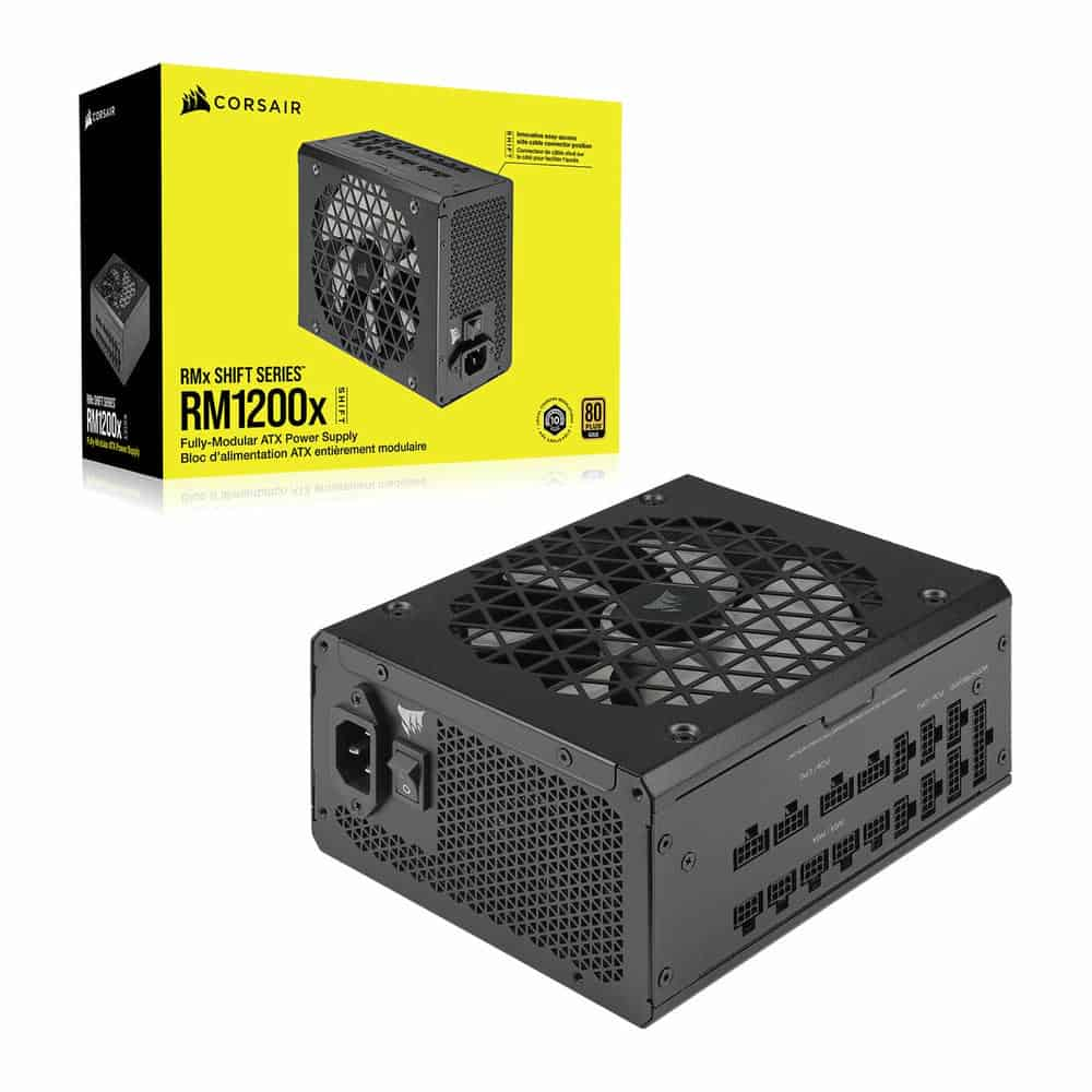 Corsair RMx SHIFT Series 1200W PCIE 5.0 80+ Gold Fully Modular Supply/PSU ATX3.0 Factory Refurbished